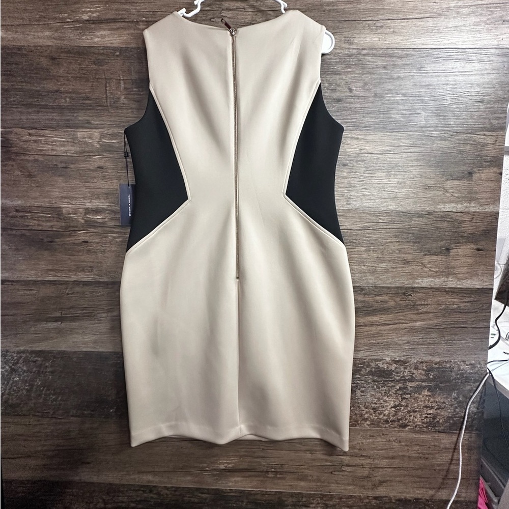 Tommy Hilfiger Sheath Dress Cream and Black Midi - Picture 7 of 9